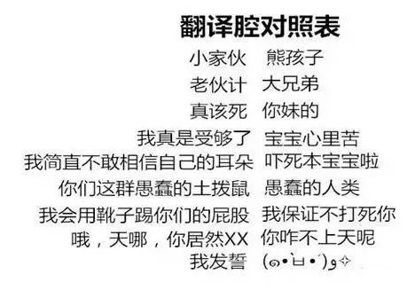 十种常见的英文翻译成中文的翻译腔