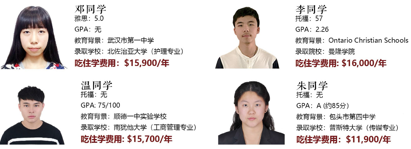 Go Campus美国公费留学本科奖学金项目成功案例 Go Campus美国公费留学本科奖学金项目成功案例