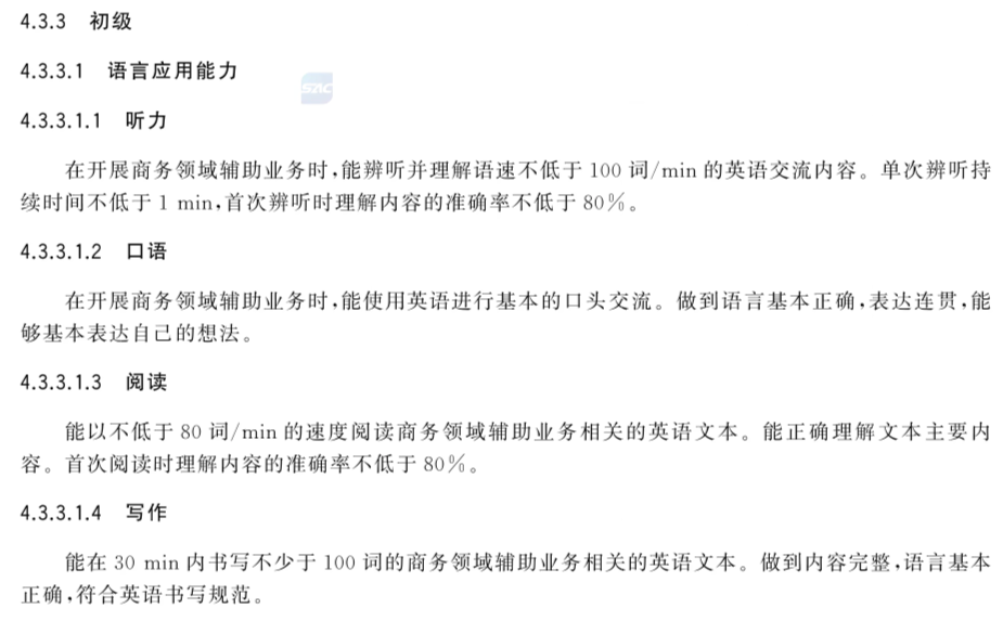 GB/T 30539-2025 商务领域英语语言服务能力中级标准发布 GB/T 30539-2025 商务领域英语语言服务能力中级标准发布